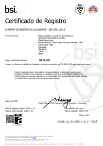 Certificado de  registro